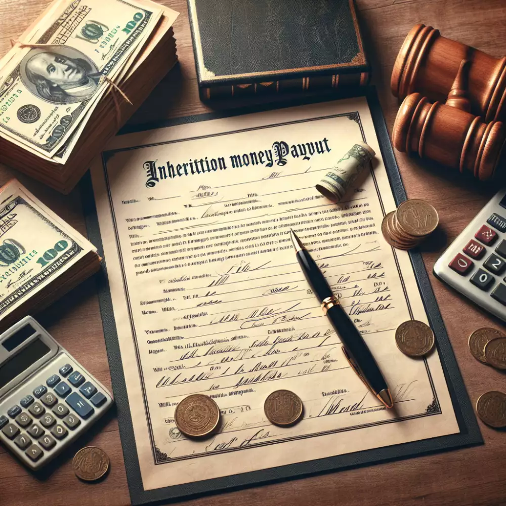 vyplacení peněz z dědictví